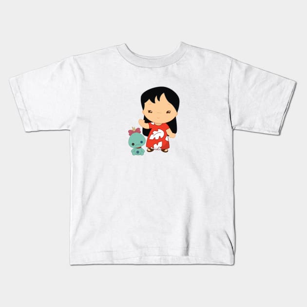 Miss Scrump & Lilo Kids T-Shirt by gravelskies